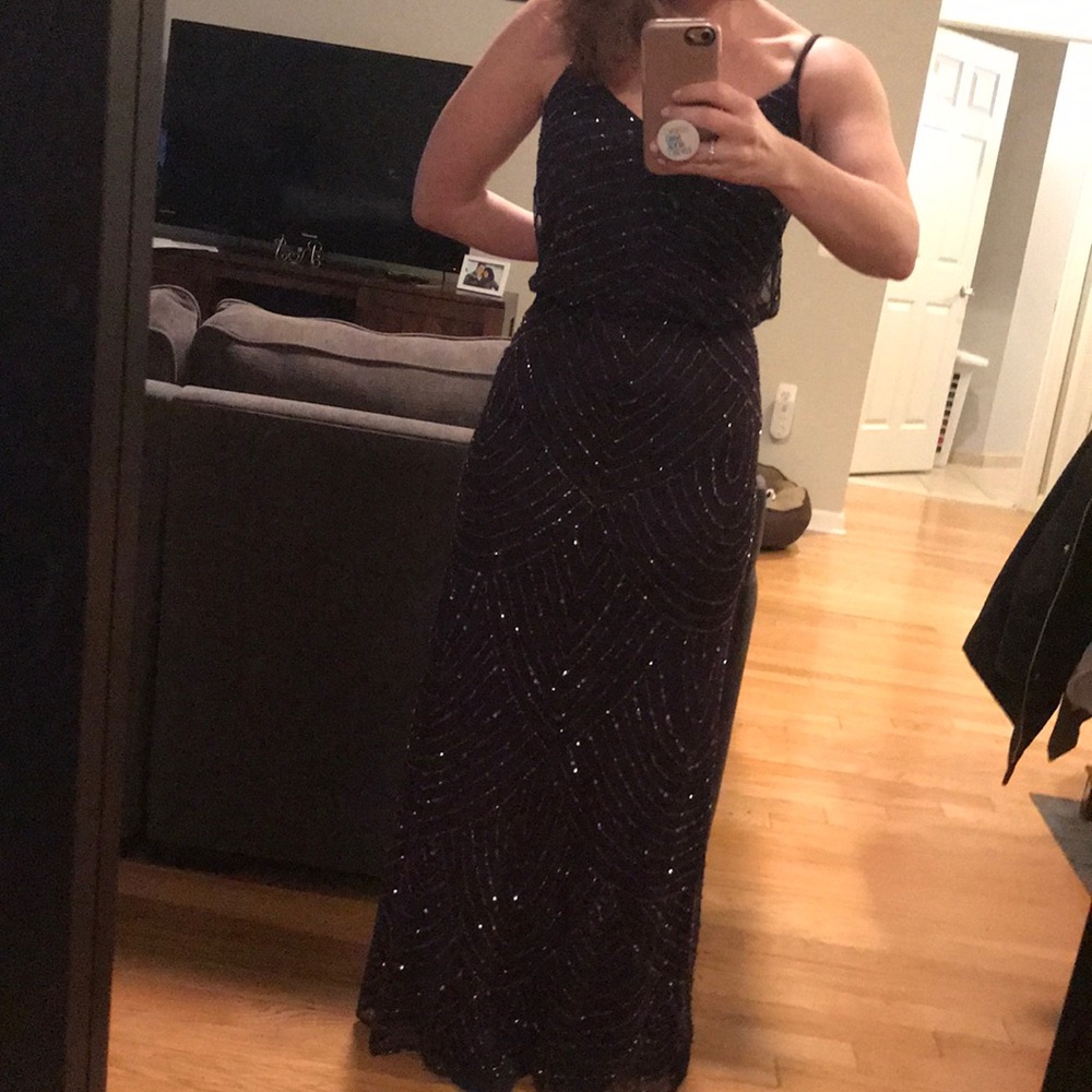 Adrianna papell plum gown/dress